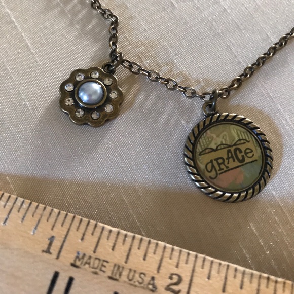 “grace” charm necklace NEW w/ TAGS - Picture 4 of 5